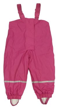 Fuchsiové nepromokavé zateplené laclové kalhoty Impidimpi