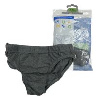 Nové - 2x sivé melírované slipy Nutmeg