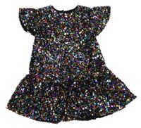 Farebné flitrové slávnostné šaty Dunnes