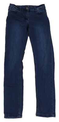 Tmavomodré skinny rifle Yigga