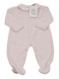 Nové - Světlerůžový pletený overal s límečkem Dandelion