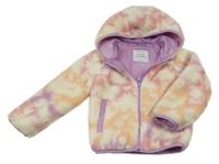 Krémová vzorovaná chlupatá podšitá bunda s kapucí Primark