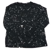 Černé skvrnité triko C&A