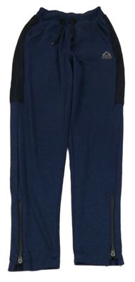 Tmavomodré melírované športové tepláky s potlačou Yigga