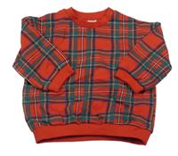 Červeno-zeleno-čierna kockovaná mikina H&M