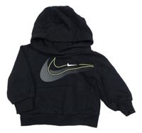 Černá mikina s logem a kapucí Nike