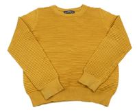 Okrový žebrovaný svetr Matalan