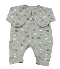 Sivý melírovaný overal s plody Staccato