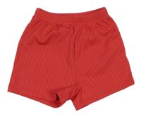 Jahodové rebrované kraťasy Shein