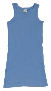 Modré rebrované elastické šaty Page One Young