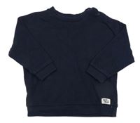 Tmavomodrá rebrovaná ľahká mikina F&F