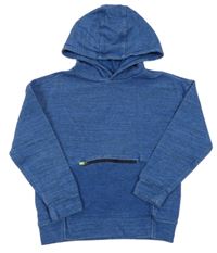 Modrá melírovaná mikina s kapucňou M&S