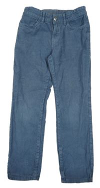 Modrošedé menšestrové nohavice H&M