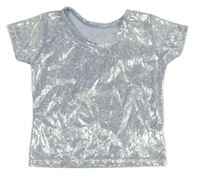 Svetlomodré zamatové trblietavé tričko zn. Mothercare