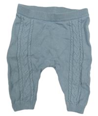 Světlemodré vzorované pletené tepláky Next