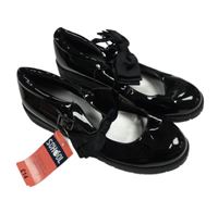 Nové - černé lakované baleríny s mašlí Matalan vel. 36