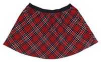 Červeno-tmavomodrá kockovaná sukňa H&M