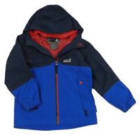 Modro-tmavomodrá šusťáková funkční bunda Jack Wolfskin