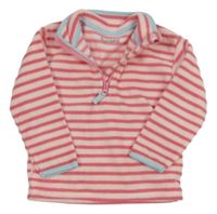 Ružová pruhovaná fleecová mikina Nutmeg