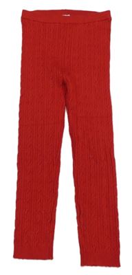 Červené vzorované pletené legíny George