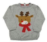 Sivý ľahký sveter so sobom H&M