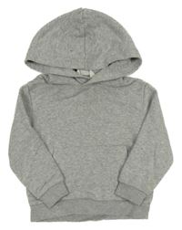Sivá melírovaná mikina s kapucňou H&M