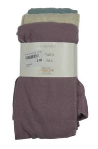 Nové - 3x punčocháče - smetanové + lila + zelenomodré Primark