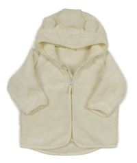 Smotanová plyšová prepínaci mikina s kapucňou