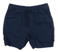 Tmavomodré plátenné kraťasy Lupilu