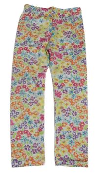 Barevné květované legíny 