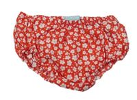 Červeno-bílé květované kalhotky pod šaty OBAIBI