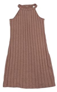 Staroružové úpletové rebrované šaty