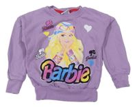 Fialová ľahká mikina s Barbie