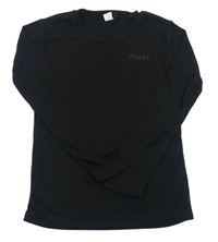 Čierne rebrované funkčné tričko TOG24