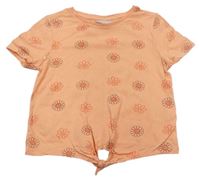 Broskvové kvetované tričko Matalan