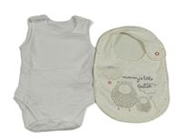 2set - biele body + biely podbradník s ovečkou