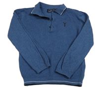 Tmavomodrý sveter s golierikom zn. Next