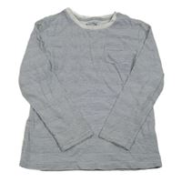 Bílo-tmavomodré pruhované triko M&S