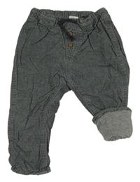 Šedé podšité manšestráky H&M