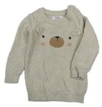 Béžový melírovaný svetr s čumákem F&F