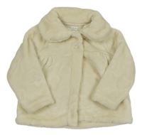 Smetanový plyšový kabátek so srdiečkami LC WaIKIKI