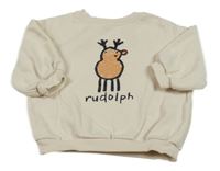 Béžová oversize mikina so sobom Next