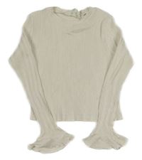 Bielo-strieborné rebrované pruhované crop tričko H&M