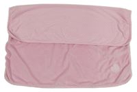 Růžová plyšovo/bavlněná deka se srdíčky 