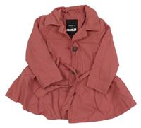 Starorůžový šusťákový jarní kabátek s opaskom Name it