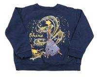 Tmavomodrá mikina s potiskem - Wish George