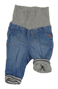 Světlemodro-sivé ľahké cuff podšité rifle s úpletovým pasom S. Oliver