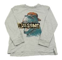 Světlešedé triko s dinem George