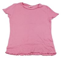 Ružové perforované tričko S. Oliver