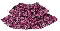 Ružovo-fialovo-čierna pruhovaná sukňa